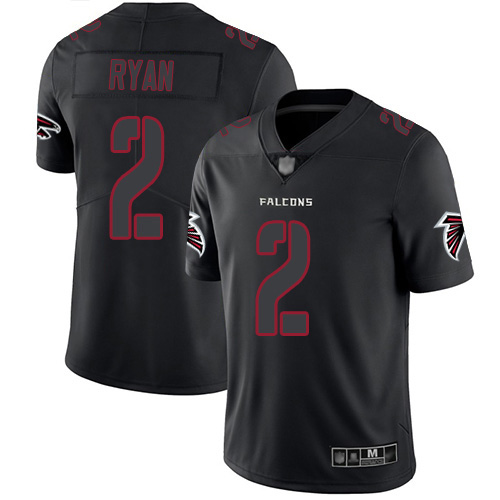 Atlanta Falcons Limited Black Men Matt Ryan Jersey NFL Football #2 Rush Impact